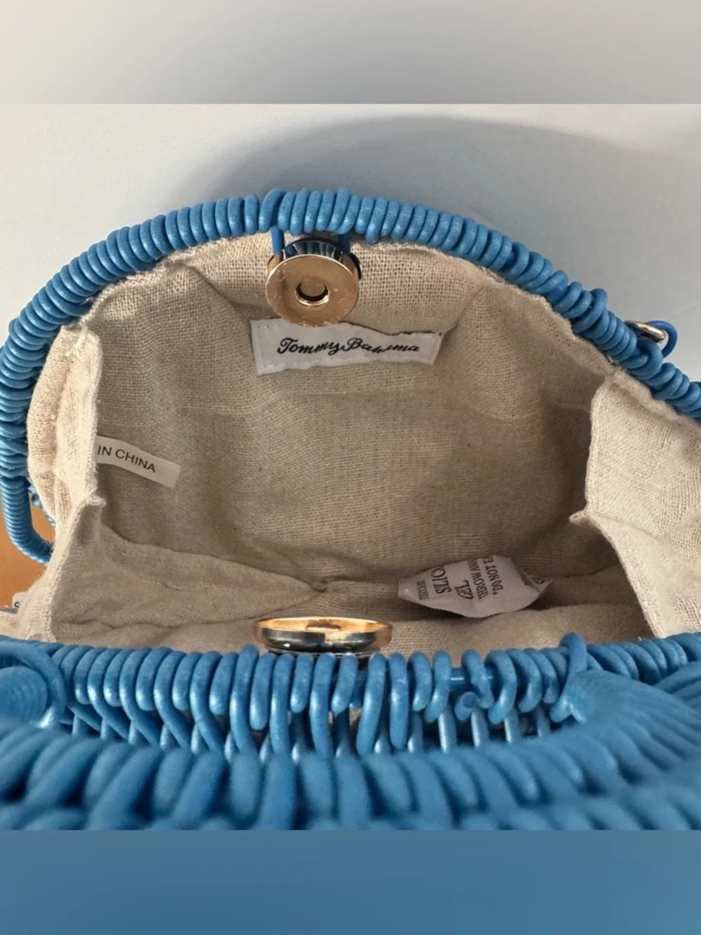 Tommy Bahama Whale Woven Crossbody Bag Blue NWT Novelty Beach Purse